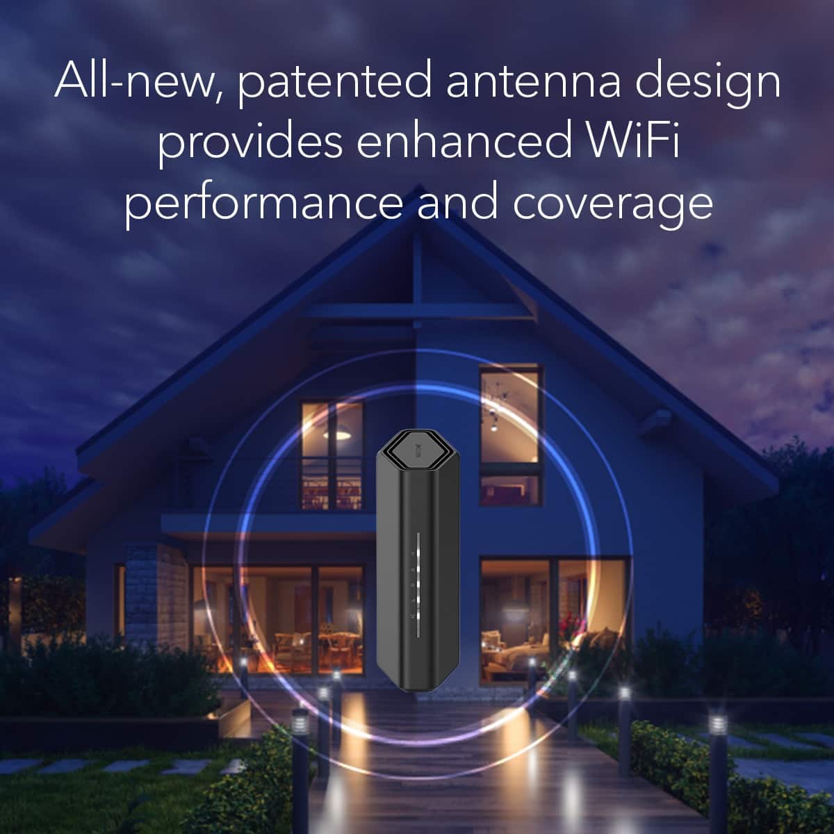 NETGEAR - Nighthawk WiFi 7 Router RS100, 3.6 Gbps, Up to 2,000 sq ft, 50 Devices - Black