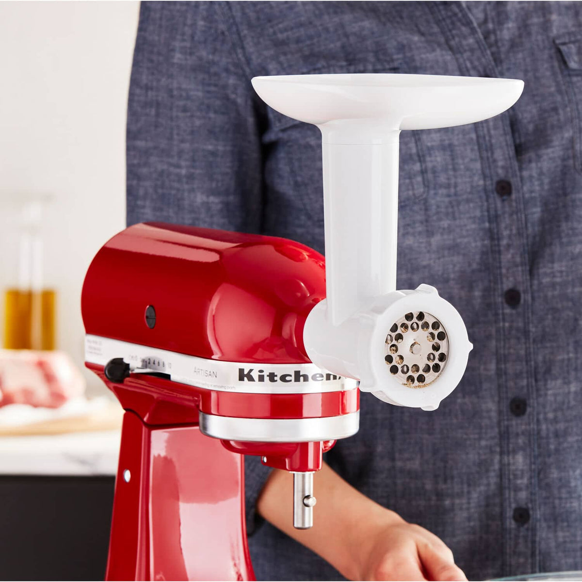 KitchenAid - Food Grinder Attachment for Stand Mixer - White