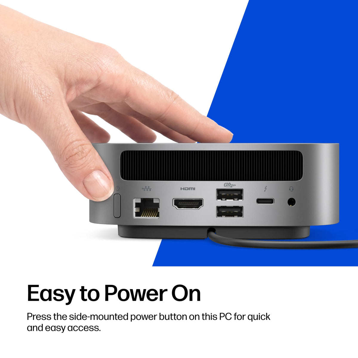 HP - OmniDesk Mini PC with Quad Display Support - Intel Core Ultra 7 356H - 16GB Memory - 512GB SSD - Smoke Silver