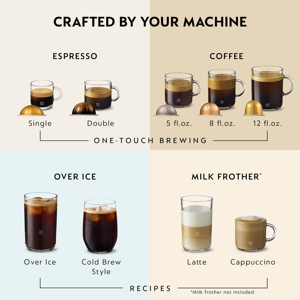 Nespresso - Vertuo UP Espreso Machine by Breville - Black