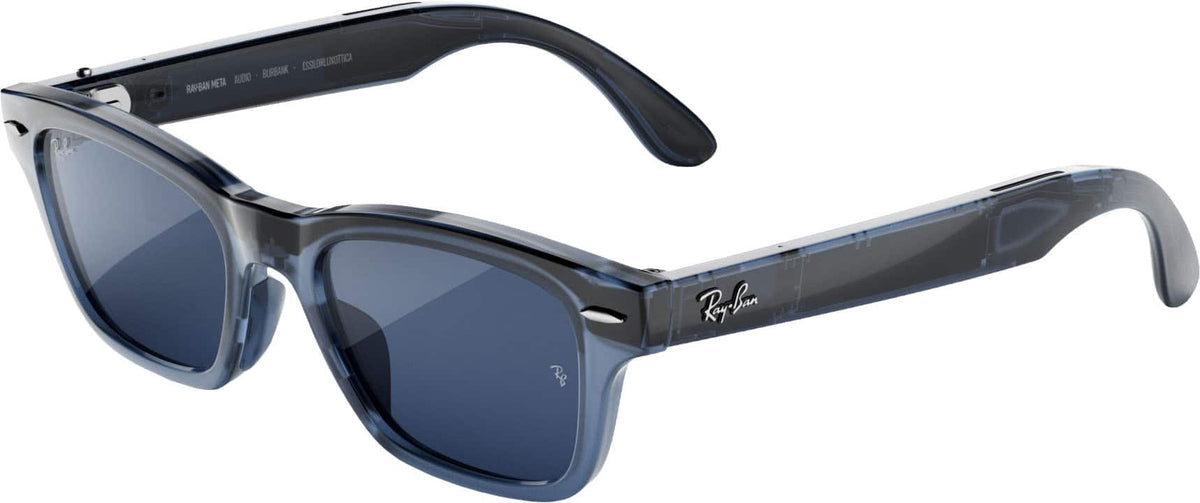 Ray-Ban Meta - Audio Burbank, Audio Only AI Glasses - Transitions Sapphire - Transparent Sky Blue