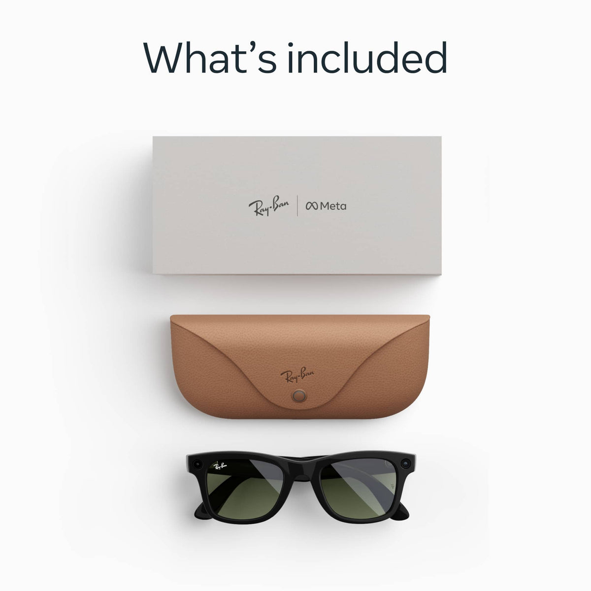 Ray-Ban Meta - Wayfarer (Gen 2) glasses with Meta AI, Audio, Photo, Video Compatibility - Green lenses - Shiny Black