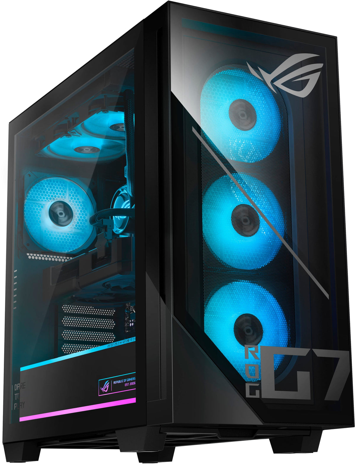 ASUS - ROG G700 Gaming Desktop - Intel Core Ultra 7 - 16GB Memory - NVIDIA GeForce RTX 5070 12GB - 1TB SSD - Black
