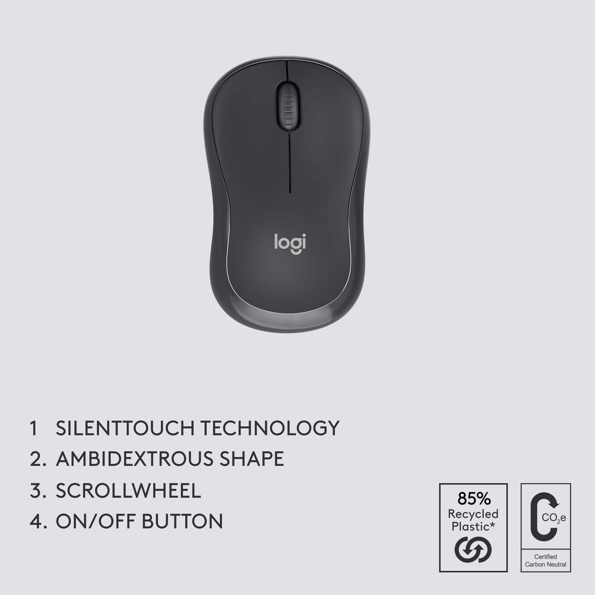 Logitech - MK370 Combo for Business Full-Size Wireless Membrane Keyboard and Mouse Bundle with Secure Logi Bolt USB Connection - Graphite