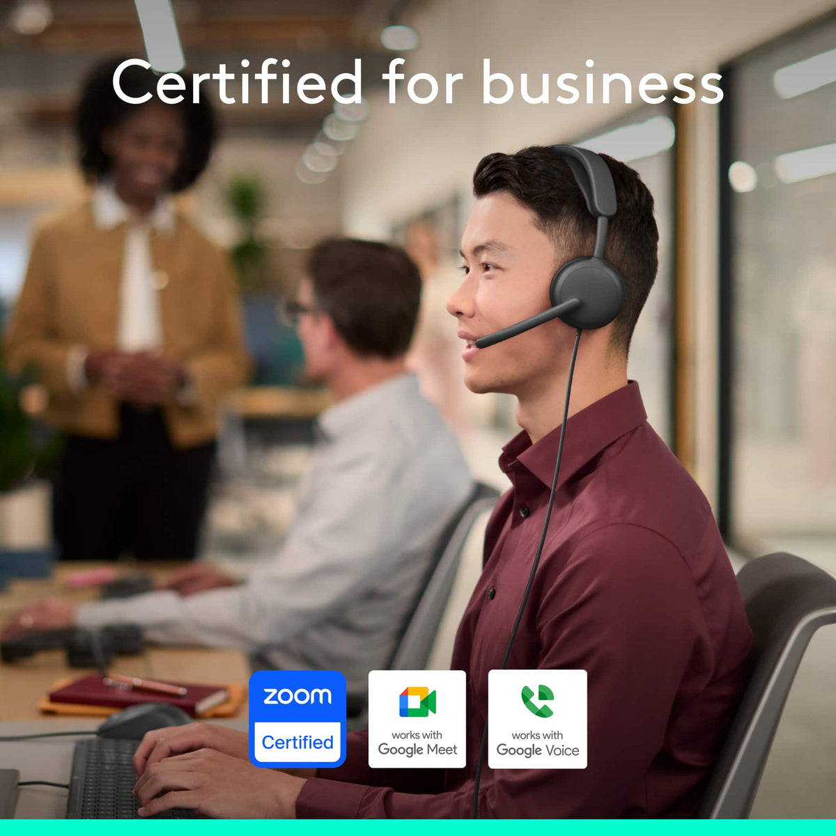 Logitech - Zone Wired 2 Noise-Canceling Headset with Adaptive Hybrid ANC - Graphite