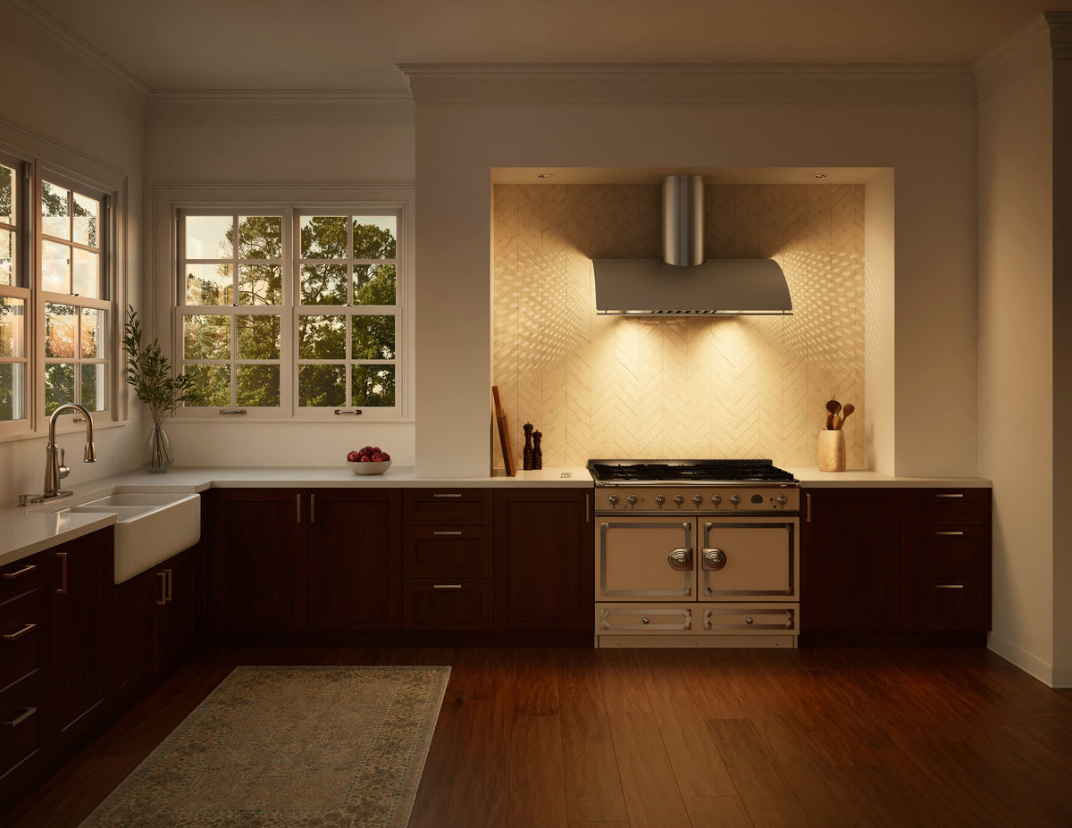 Zephyr - 48 inches - Externally Vented - Shell Range Hood - Stainless Steel
