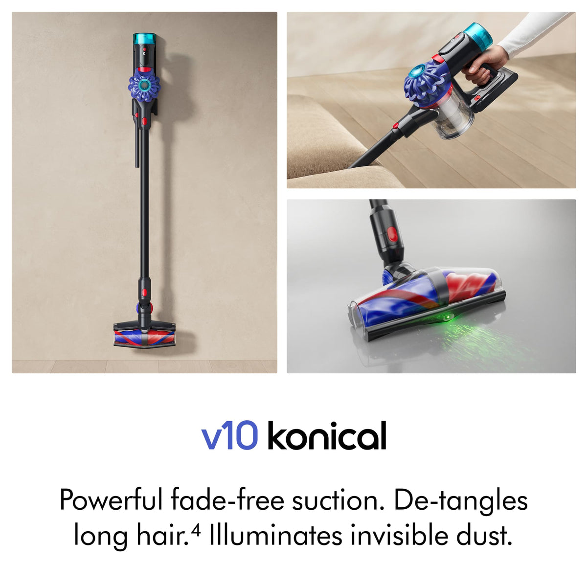 Dyson - V10 Konical Cordless Vacuum - Black/Blue