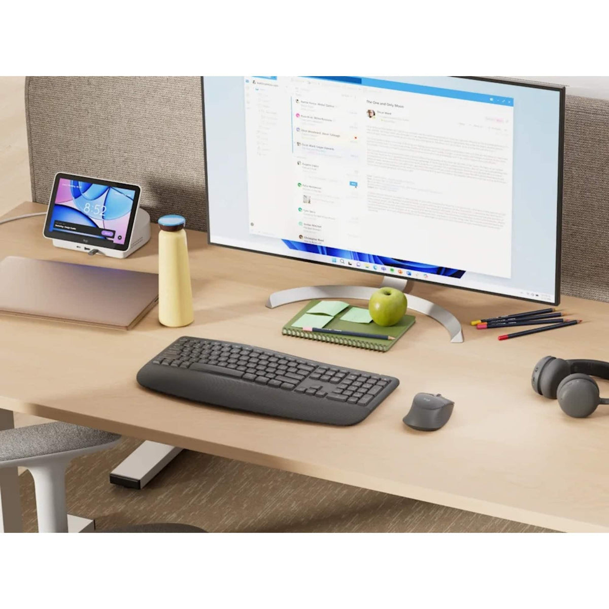 Logitech - Signature Comfort Plus Combo MK880 Wireless Keyboard and Mouse for Business - Wireless - Black