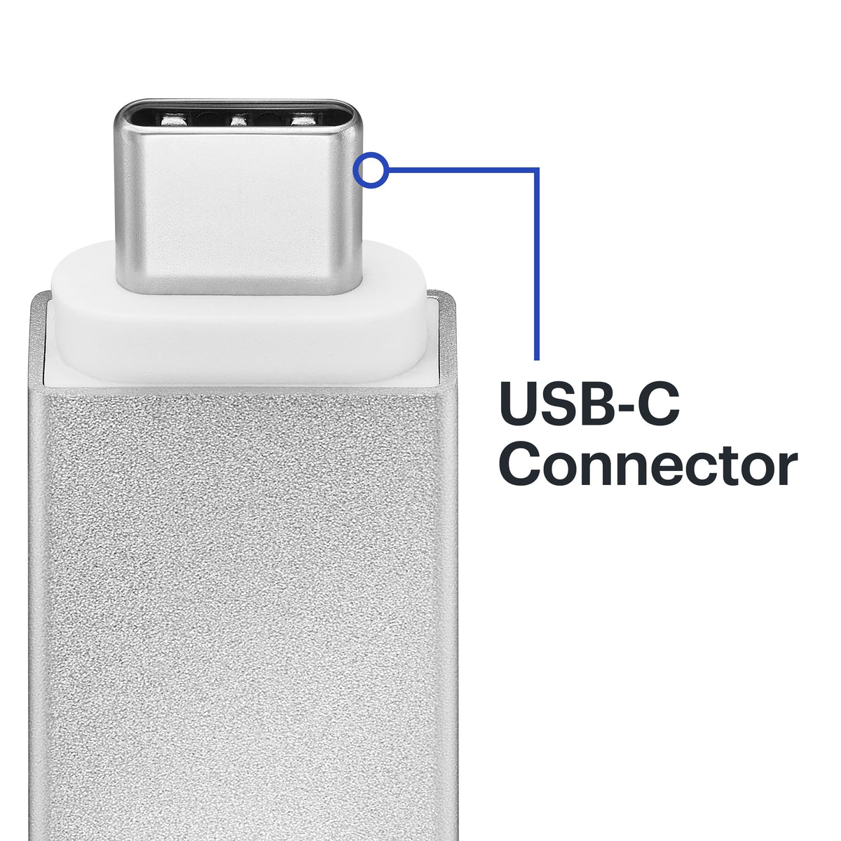 Best Buy essentials™ - Female USB to Male USB-C Adapter (2-Pack) - Silver