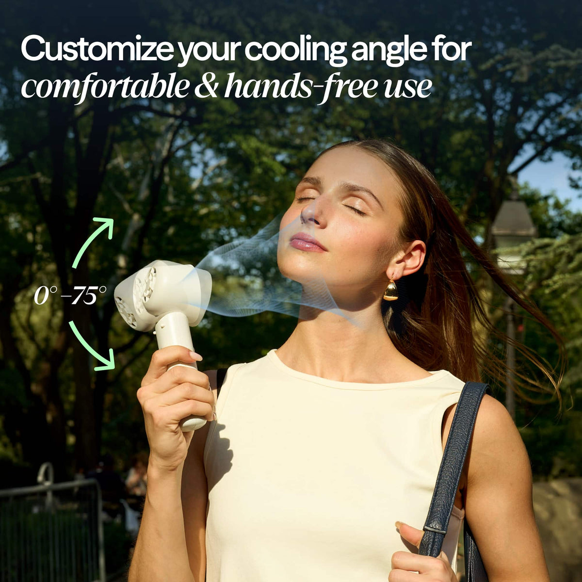 Blueair - AlwaysCool Portable Handheld Fan F7, 32H Battery - Cloud Linen