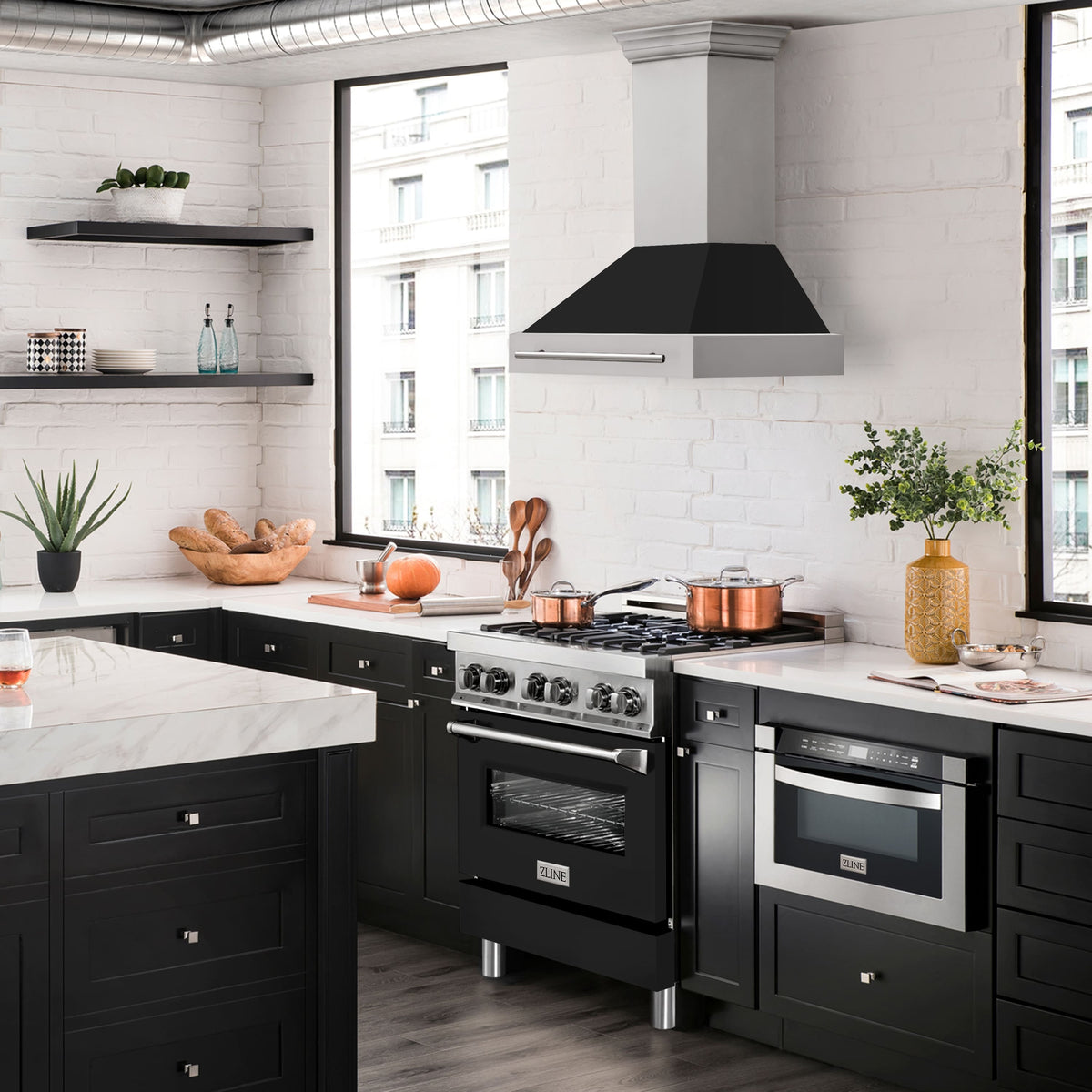 ZLINE - 30 inches - Externally Vented - Wall Range Hood - Black Matte