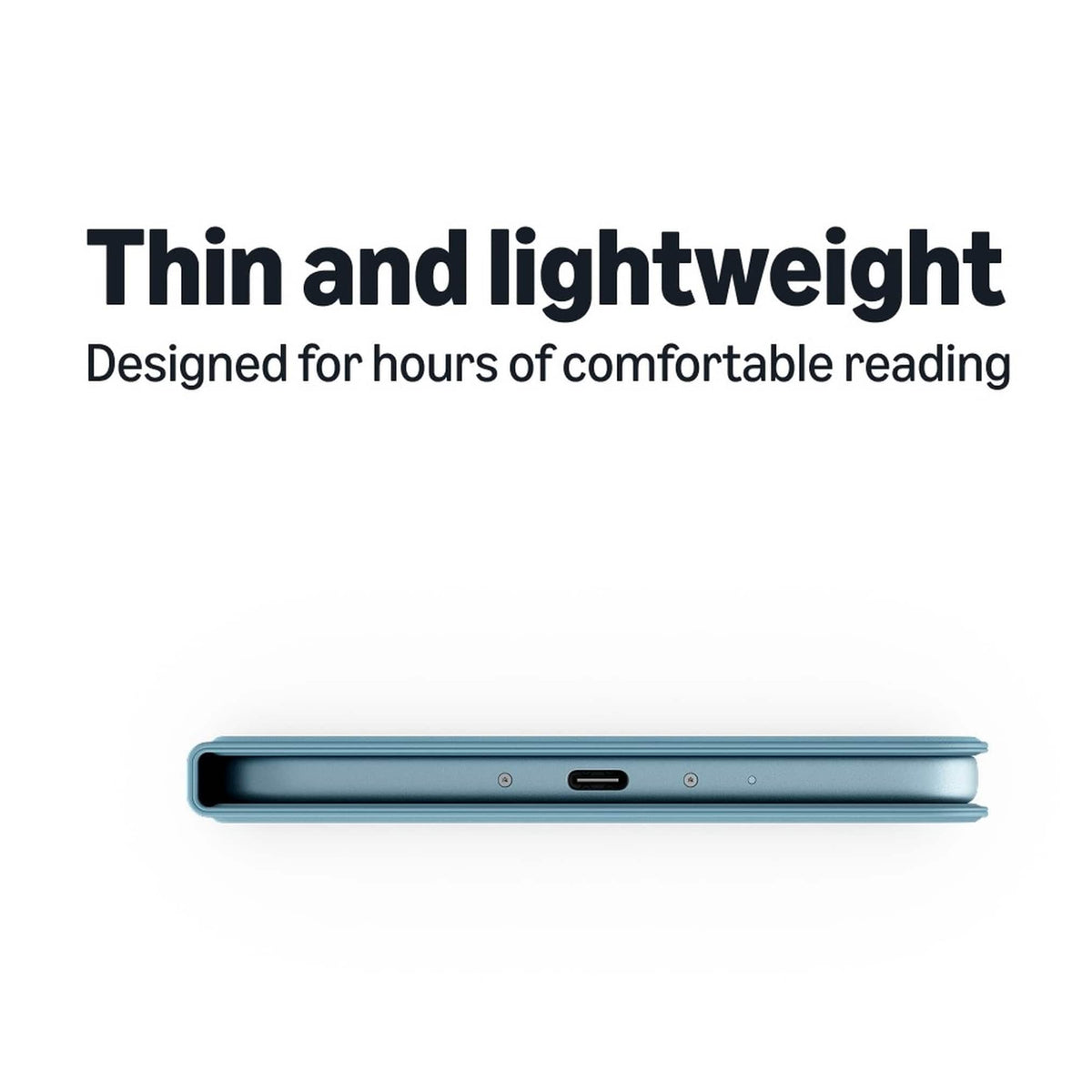 All-New Amazon Kindle Aluminum Slim Cover w/ Magnetic Attach, Lightweight, Foldable Protective Case, Plant-Based Leather - Alpine Sky