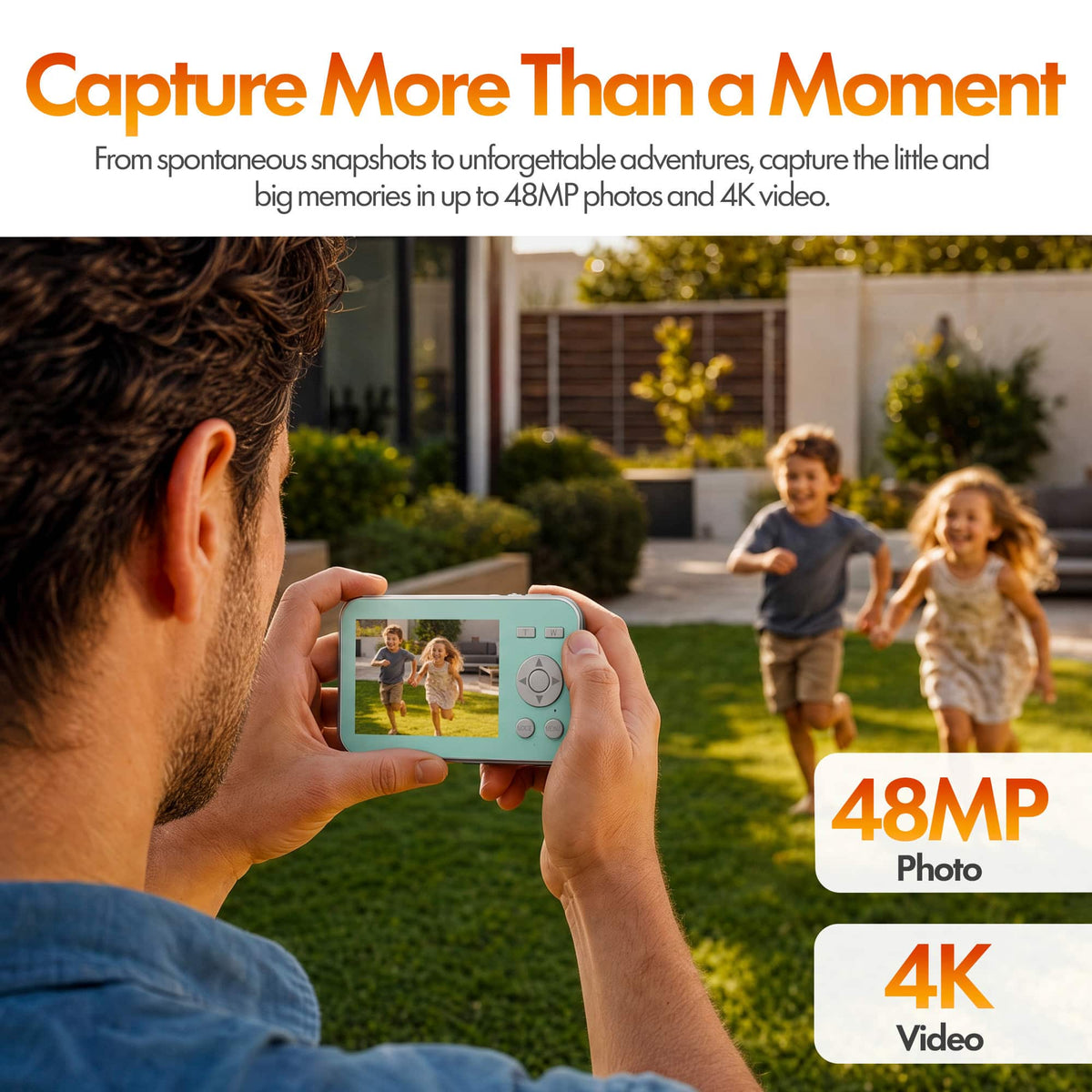 Contixo - C3 4K Ultrathin 48MP 4K 16X Digital Zoom Digital Camera - Green
