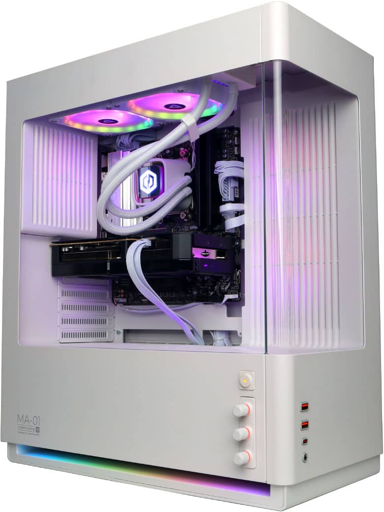 CyberPowerPC - Gaming Desktop - AMD Ryzen 7 9700F - NVIDIA GeForce RTX 5070 12GB - 32GB DDR5 - 1TB PCIe 4.0 SSD Storage - White
