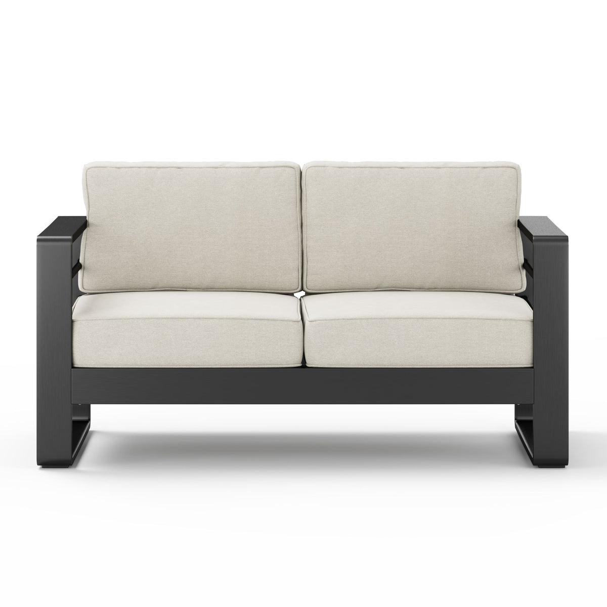 Maya Bay - Loveseat - Black / Beige