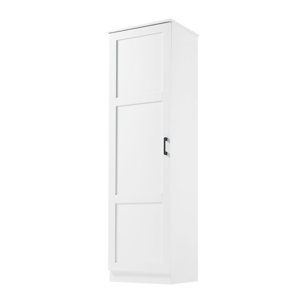 Gabinete de almacenamiento con 1 puerta y estante ajustable, forma rectangular - Blanco