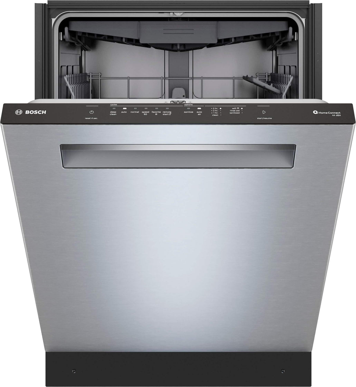 Bosch - 500 Series 24" Top Control Smart Built-In Stainless Steel Tub Dishwasher with 3rd Rack and AutoAir, 44 dBA - Stainless Steel