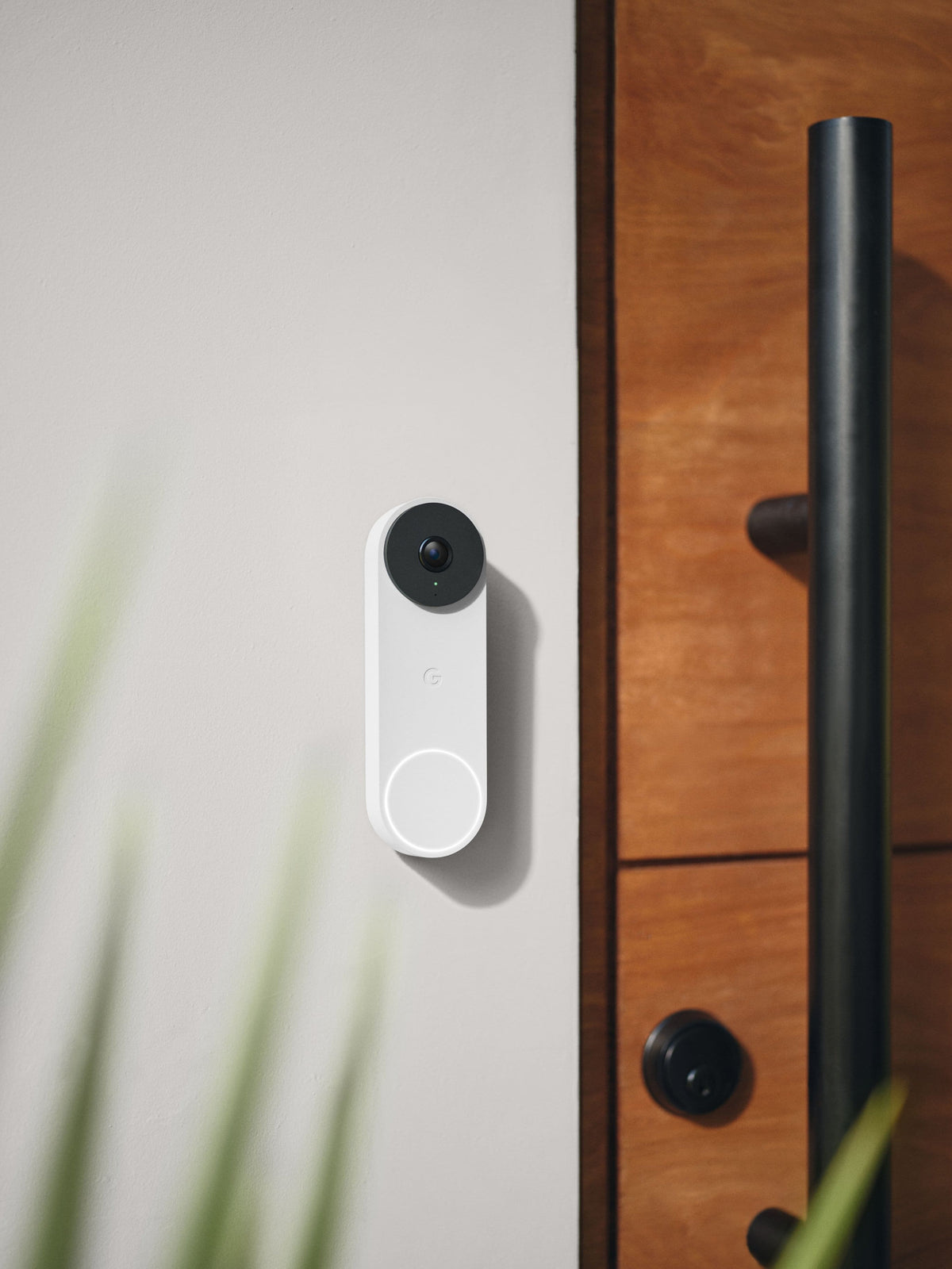 Google - Nest Doorbell (wired, 3rd gen) - Latest Model - 2K Video and Gemini - Snow