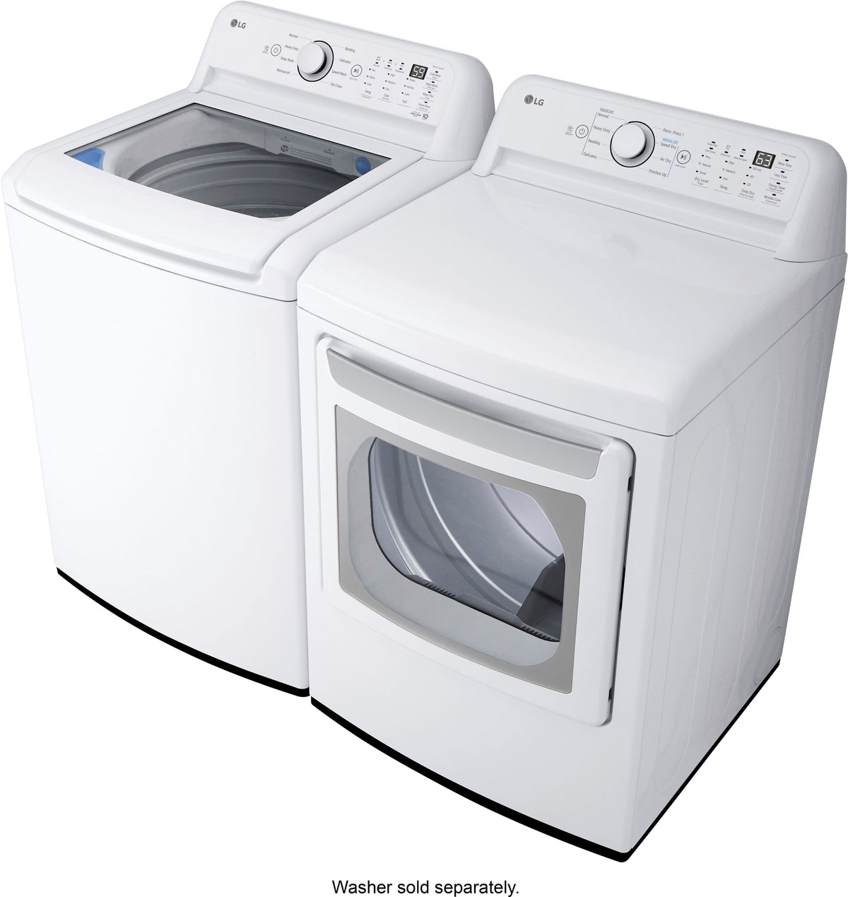 LG - 7.3 Cu. Ft. Ultra Large Rear Control Electric Dryer with Sensor Dry and LoDecibel Quiet Operation - White