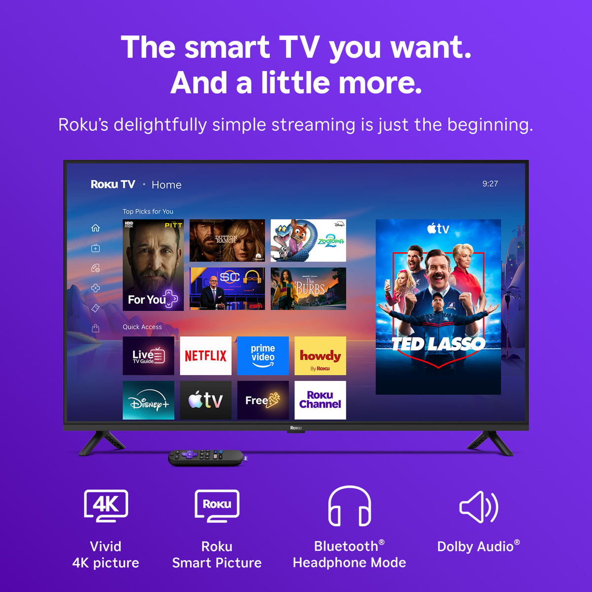 Roku - 43" Class Select Series 4K LED Smart RokuTV (2026)