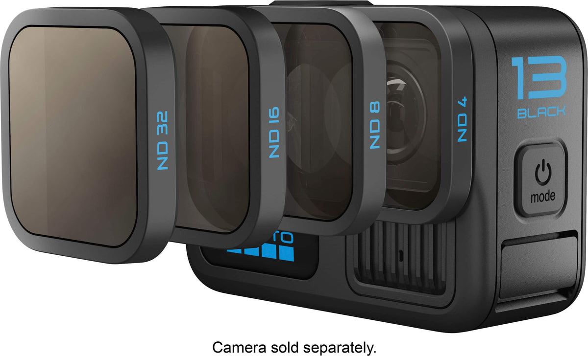 GoPro - HB-Series Lens Collection - Macro, Ultra-Wide, Anamorphic, and 4-Pack ND Lens Mod - For HERO13 Black Action Camera - Black