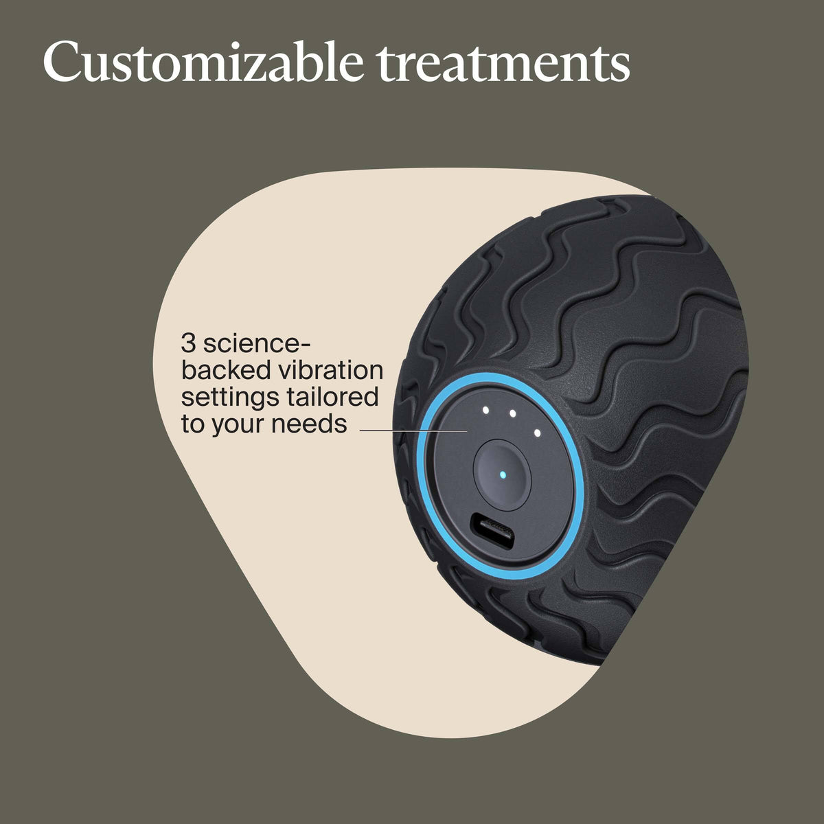 Therabody - WaveSolo - Vibrating Ball Roller For Pinpointed Muscle Relief - Black