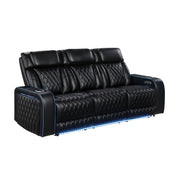 Electra - Power Reclining Sofa With Power Headrests, Drop Down Table, Reading Light, Massage, LED Lighting And USB Control