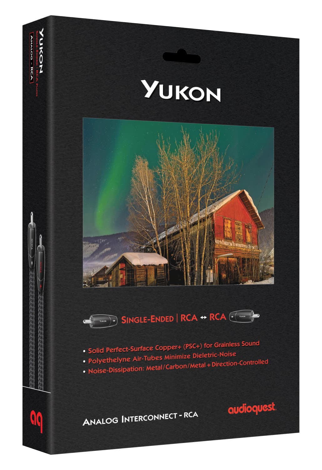 AudioQuest - Yukon RCA > RCA 6.6' Analog Audio Interconnect Cable - Gray on Black
