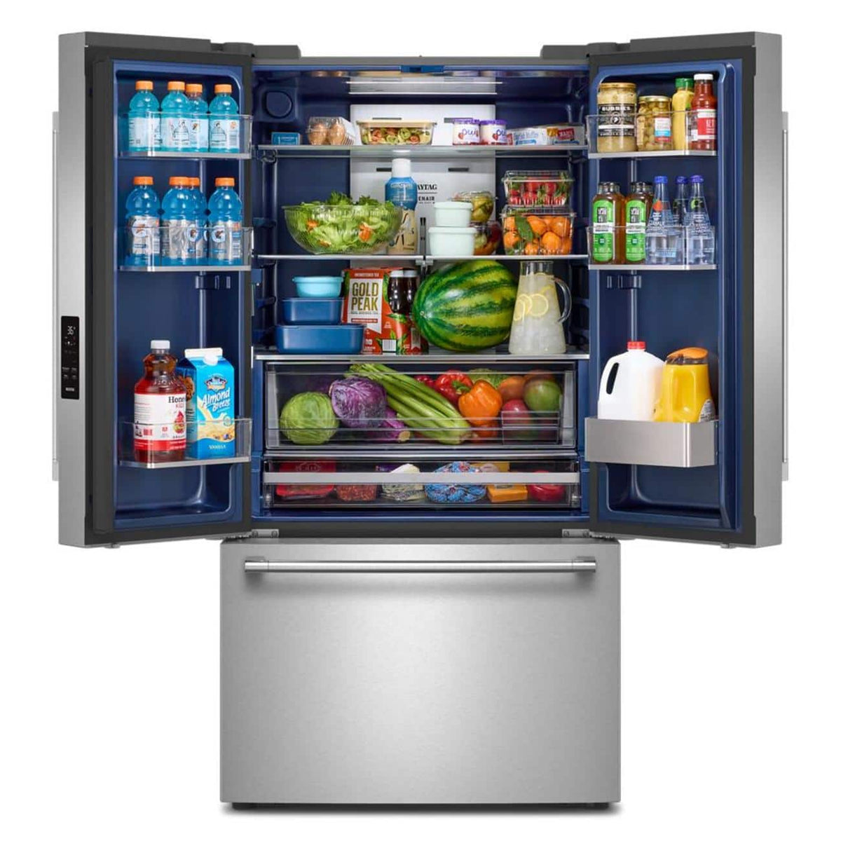 Maytag 31 Cu. Ft. XL Capacity French Door Bottom Mount Refrigerator with Ice + Water - Fingerprint-Resistant Stainless Finish