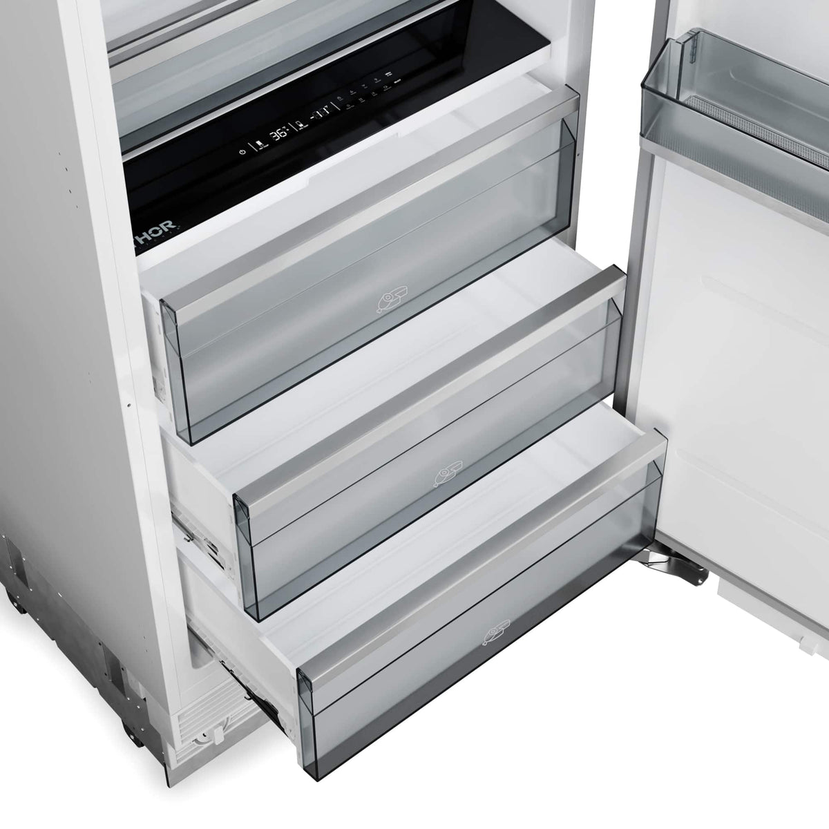 Thor Kitchen - 30 in. Wide 16.6-Cu. Ft. Built In Column Refrigerator - Custom Panel Ready - White