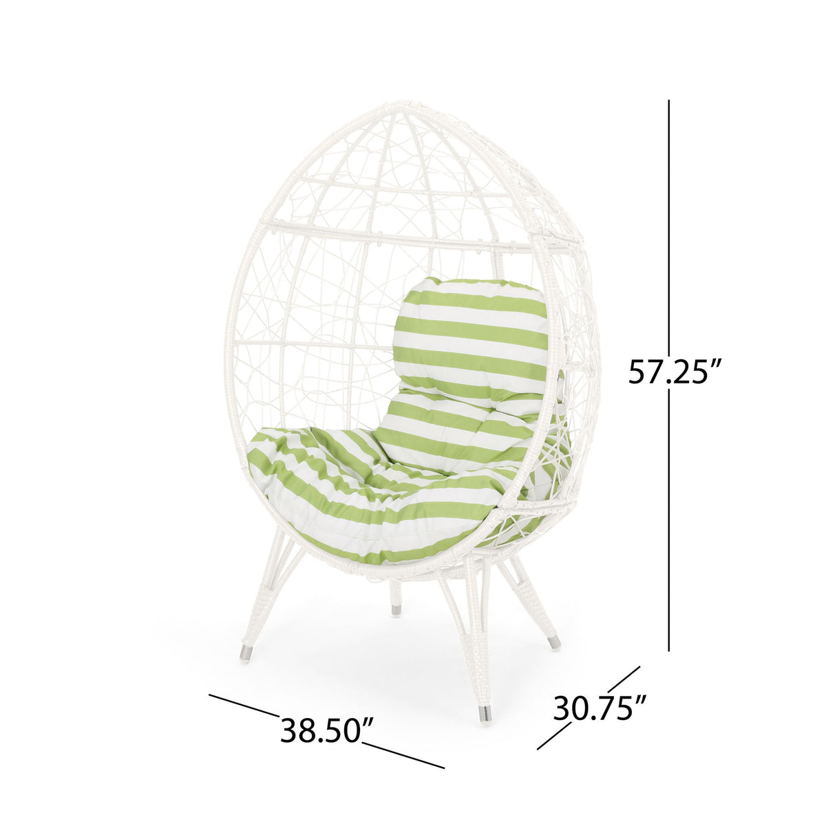 Cosmos - Round Hammered Iron Teardrop Chair