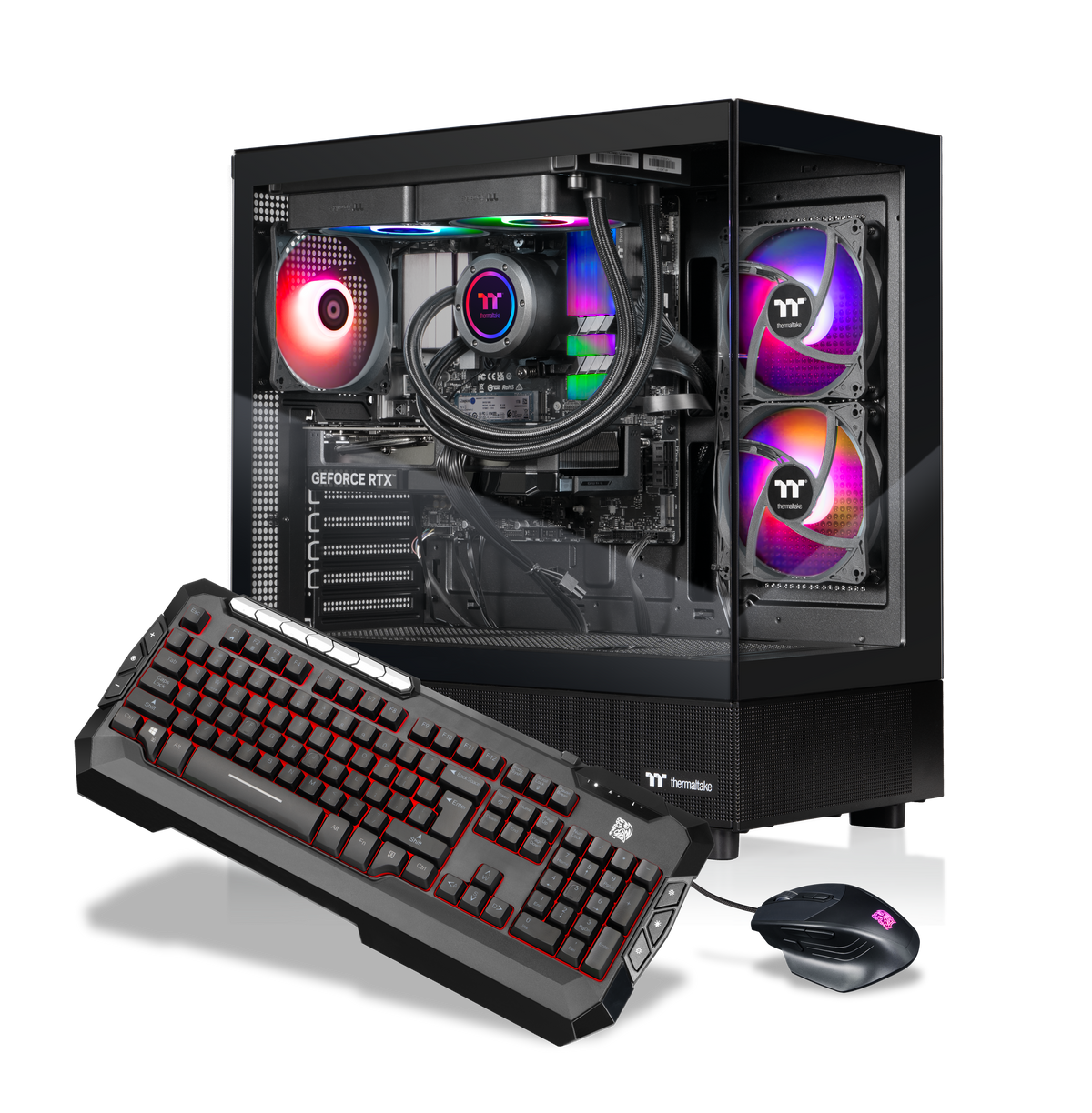 Thermaltake - LCGS View 5860T-270 Gaming Desktop AMD Ryzen 7 5800X3D 2025 32GB Memory NVIDIA GeForce RTX 5060 Ti 8GB 1TB SSD NVMe M.2 - Black