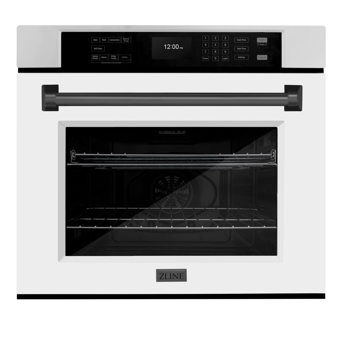 ZLINE - 30 in. Autograph Wall Oven w/ Air Fry and Self Clean w/ White Black Accents - Stainless Steel