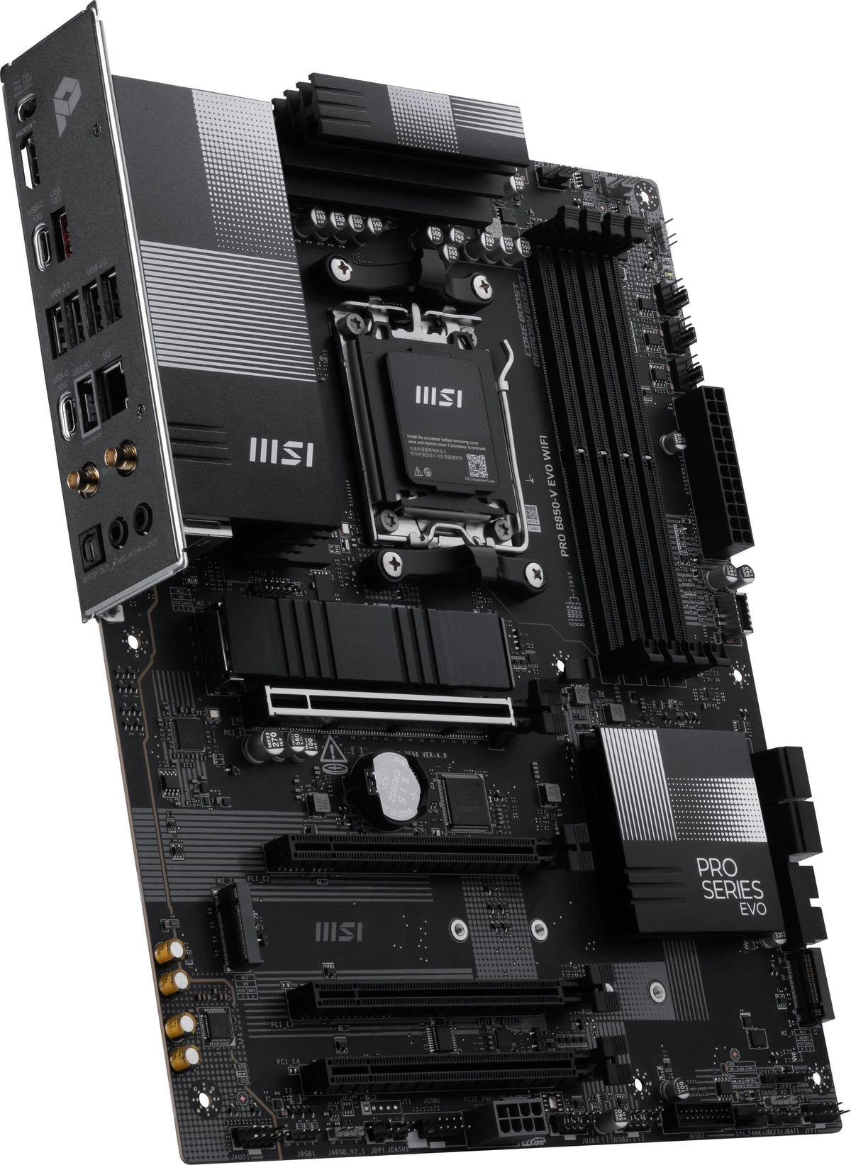 MSI - PRO B850-V EVO WIFI (Socket AM5) AMD B850 ATX DDR5 Wi-Fi 7 Motherboard