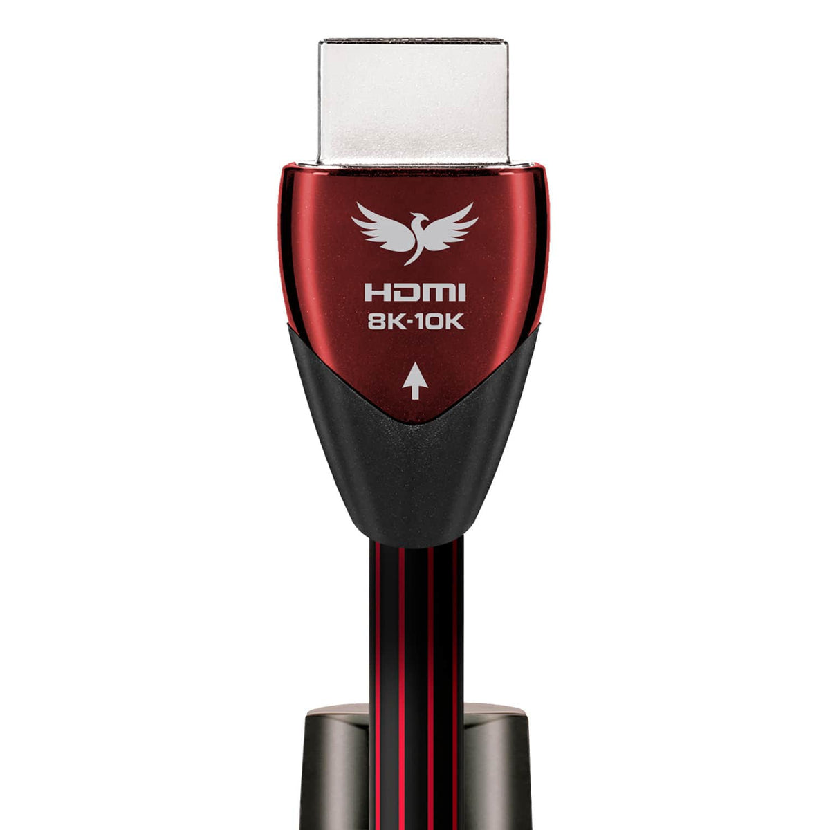 AudioQuest - FireBird 48 9.8' 4K-8K-10K 48Gbps In-Wall Rated HDMI Cable - Black/Red Stripes