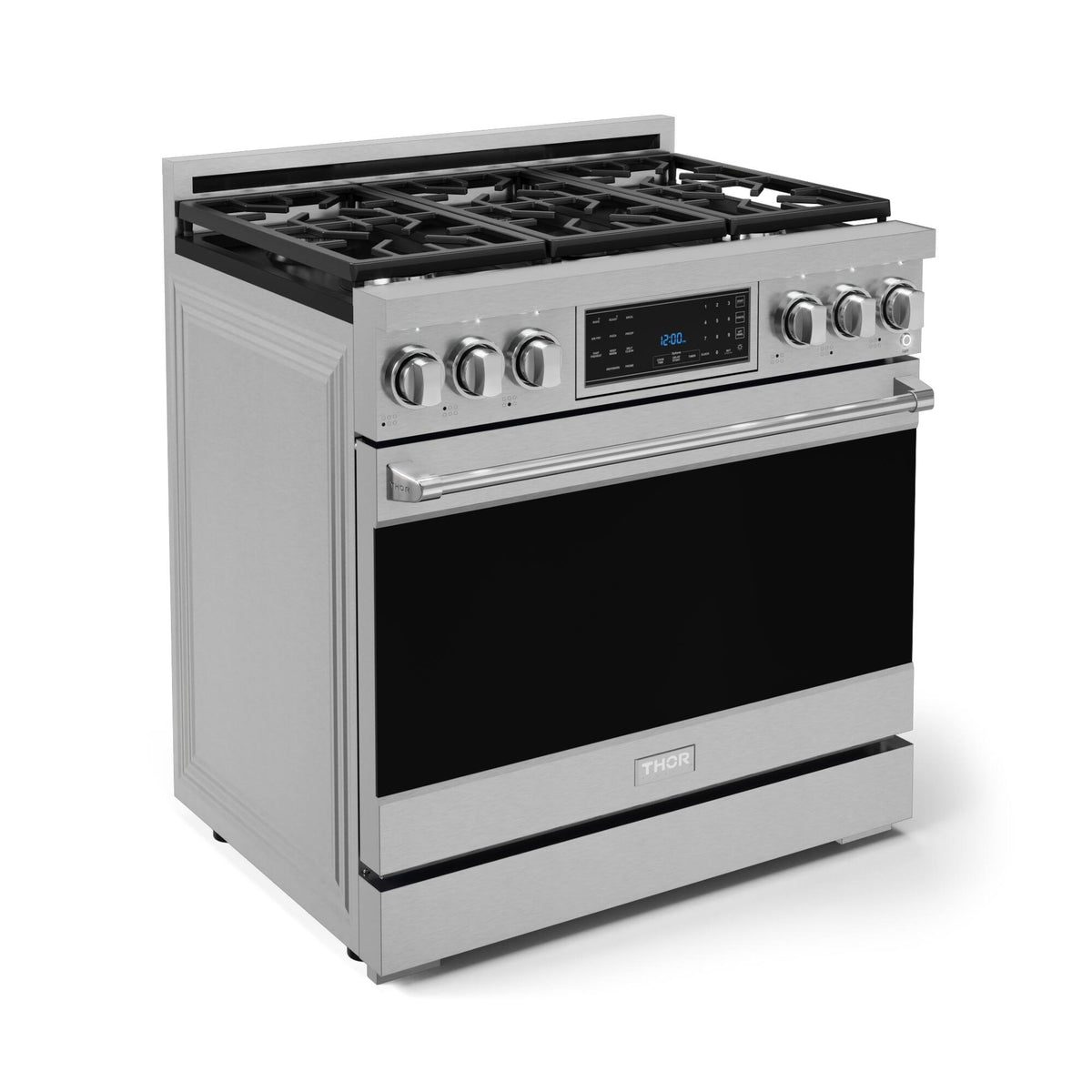 36 in. Wide 6 Burner Gordon Ramsay Series by Thor Kitchen 6.0 Cu. Ft Freestanding Gas Range - Stainless Steel