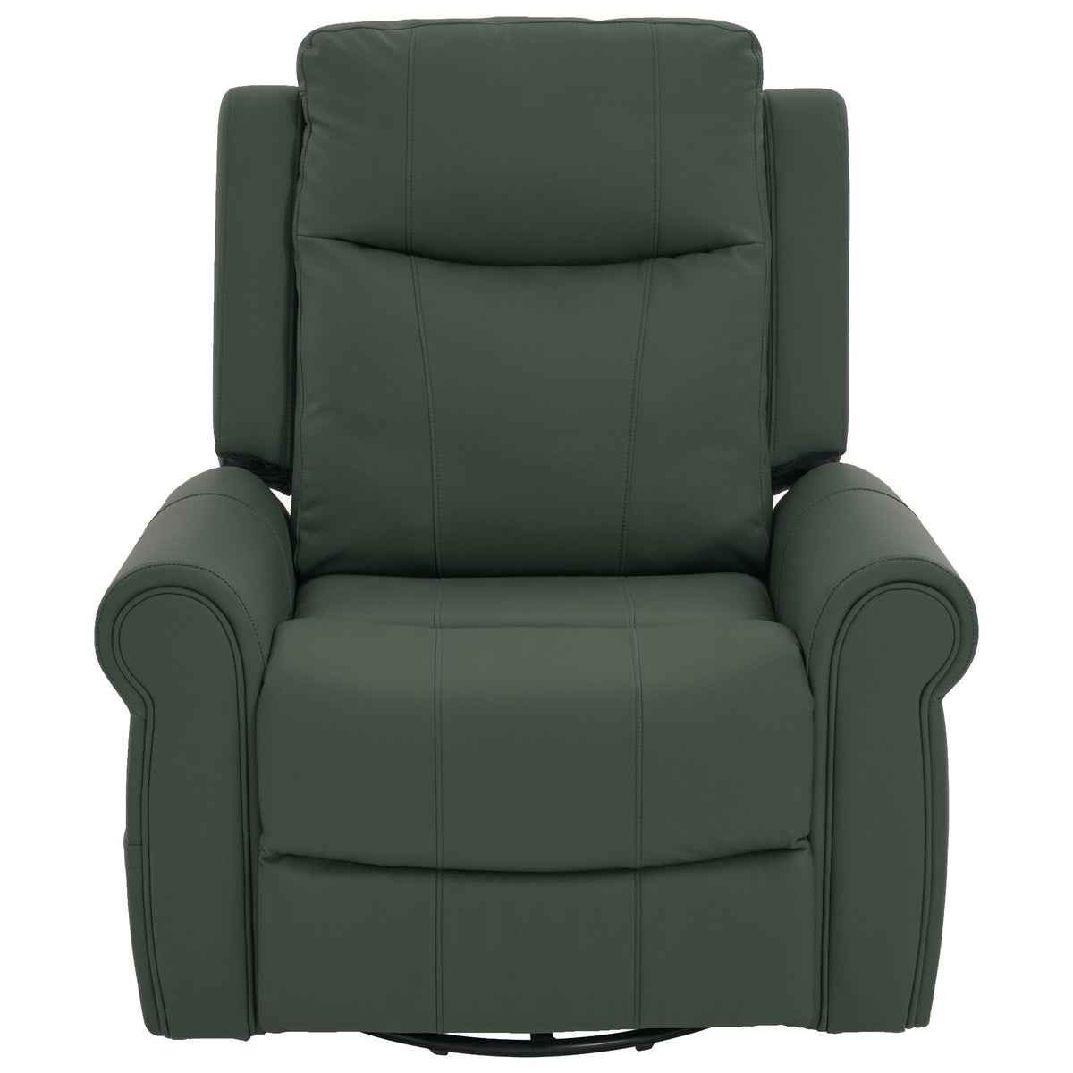 Manual Recliner Chair With 270 Degree Swivel, Massage & Heating, Dual Reclining Positions