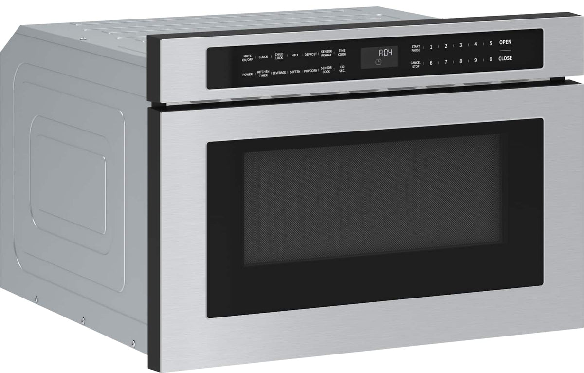 Zephyr - 1.2 cu. ft. Built-In Microwave Drawer with Sensor Cooking and Preset Cooking Options - Stainless Steel