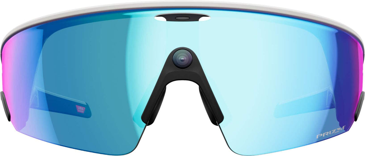 Oakley Meta - Vanguard with Meta AI, Audio, Photo, Video Compatibility - Prizm Sapphire lenses - White