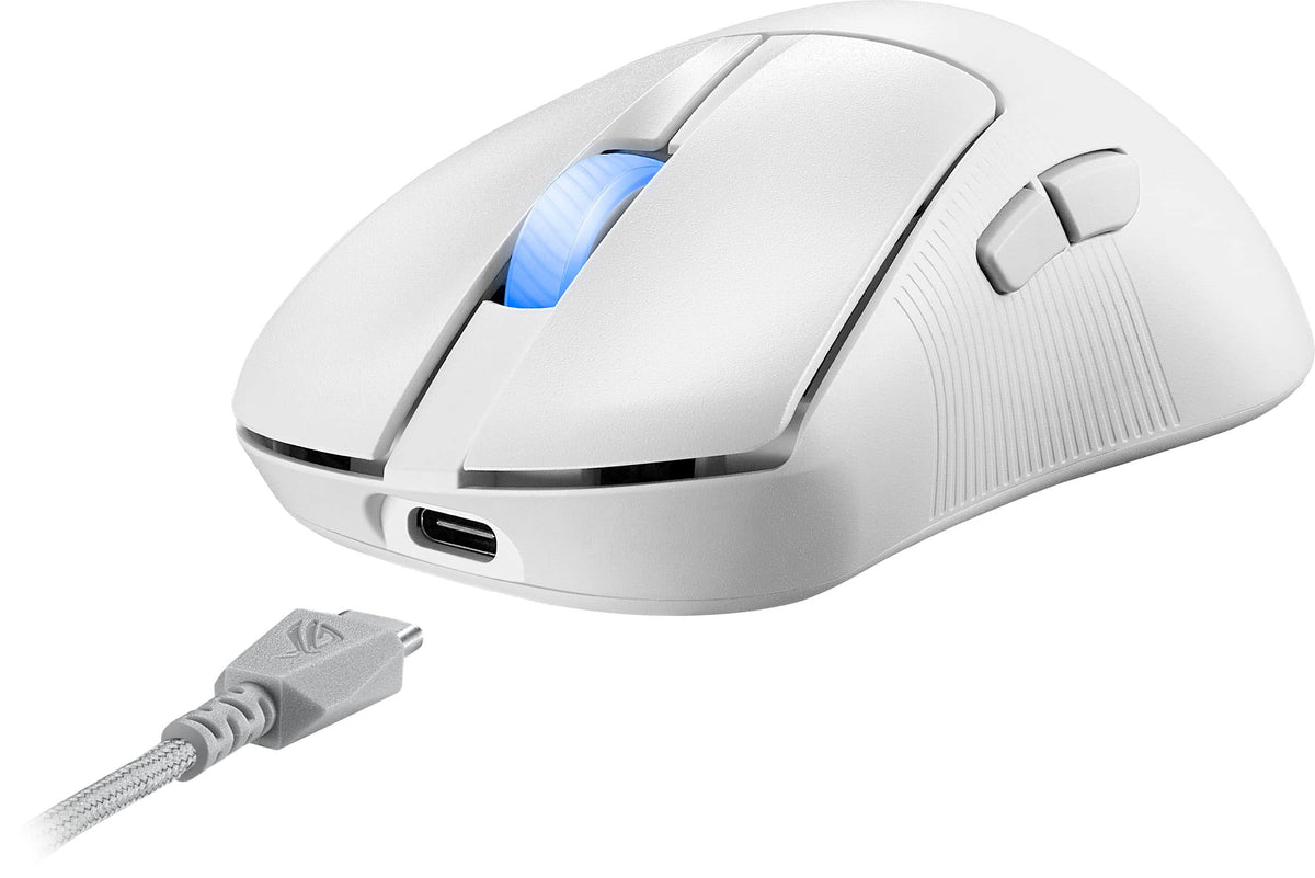 ASUS - ROG Keris II Ace Ultralight Wireless Optical Gaming Mouse with ROG SpeedNova Wireless Technology - Wireless - White