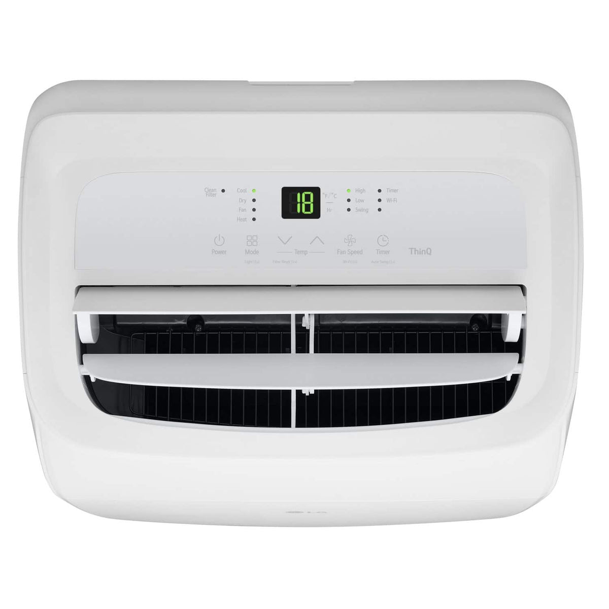 LG - 450 Sq. Ft. 10,200 BTU DOE Smart Portable Air Conditioner with Supplemental Heater - White