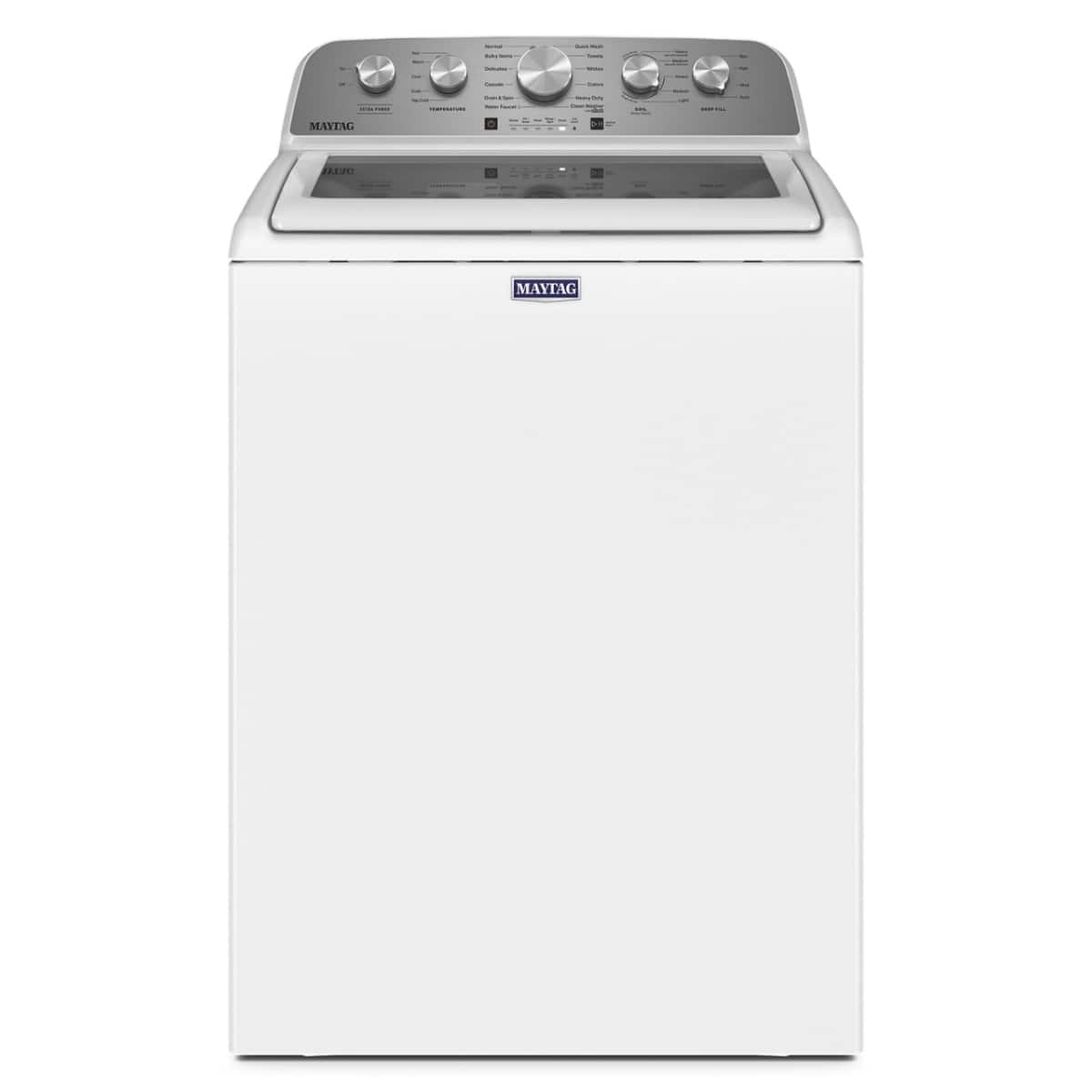 Maytag - 4.8 Cu. Ft. High Efficiency Top Load Washer with Steam and Extra Power Button - White