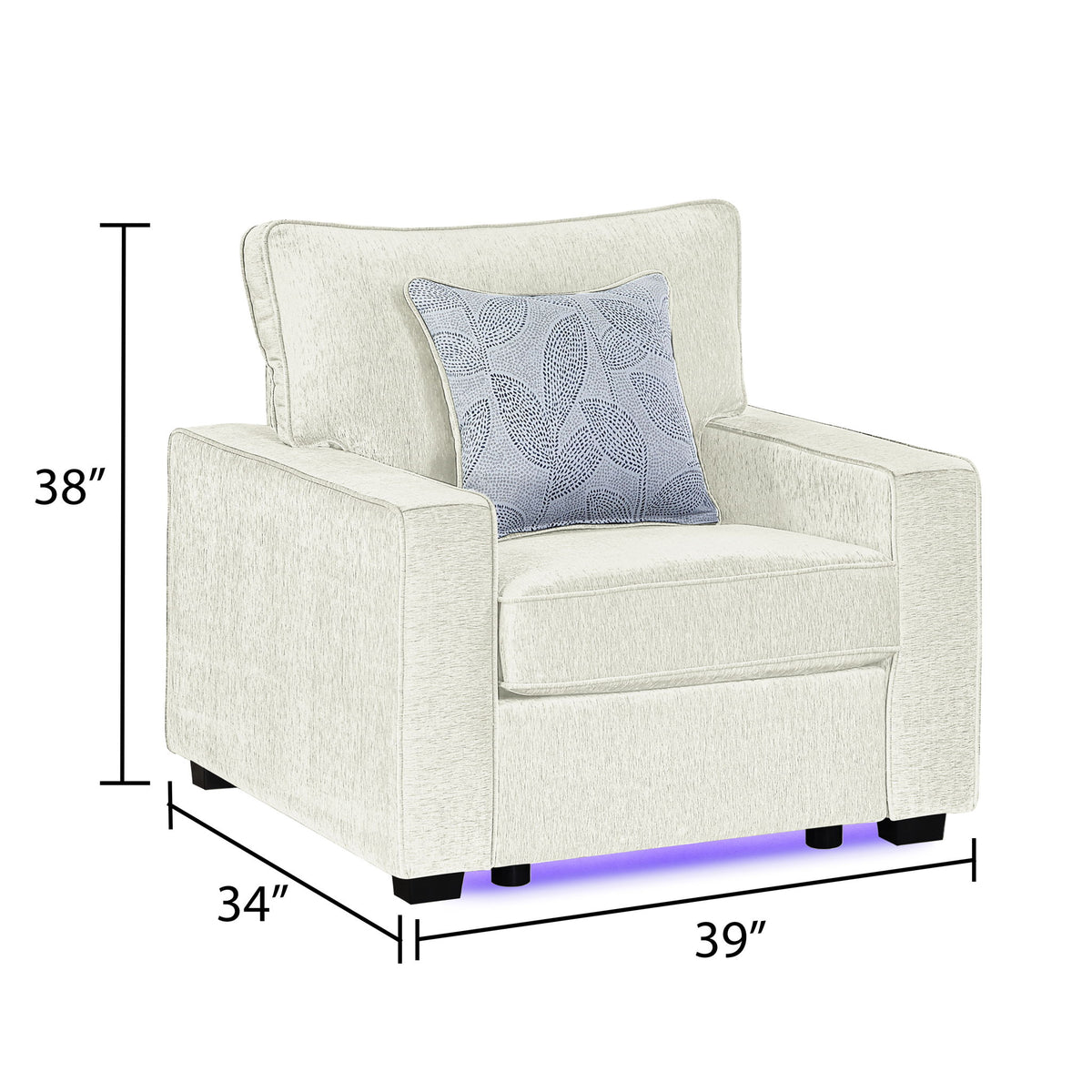Rita - Sillón con iluminación LED inferior