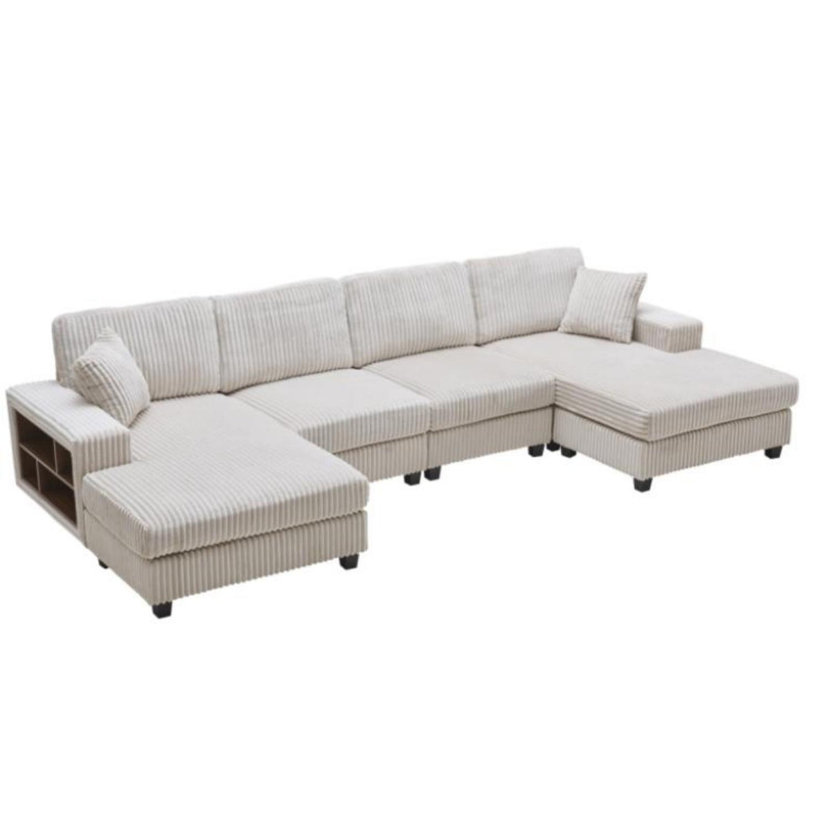 Sofá convertible en forma de U, chaise longue grande de 4 plazas para salón