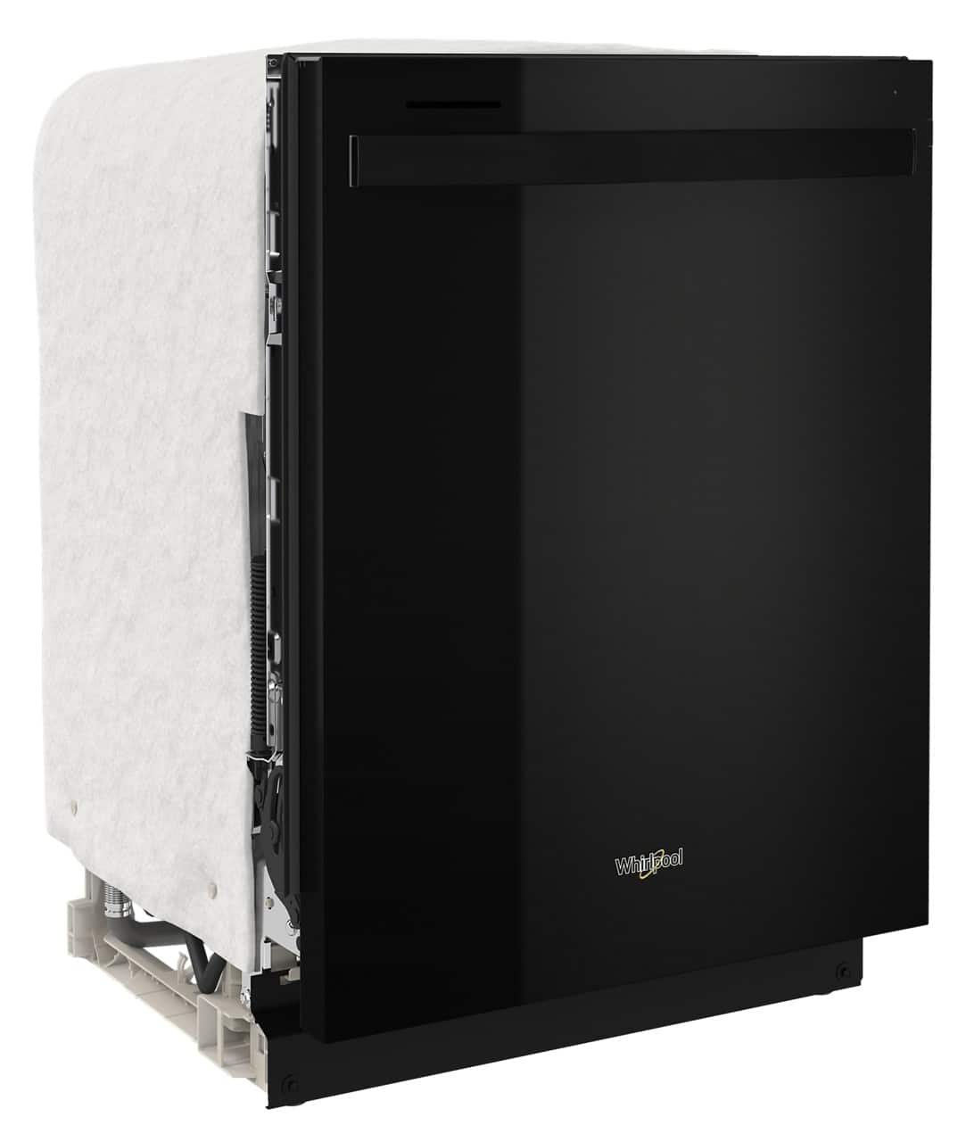 Whirlpool - 24 inch Top Control Built-In Stainless Steel Tub Dishwasher with Large Capacity Tall Top Rack and 50 dBA - Black