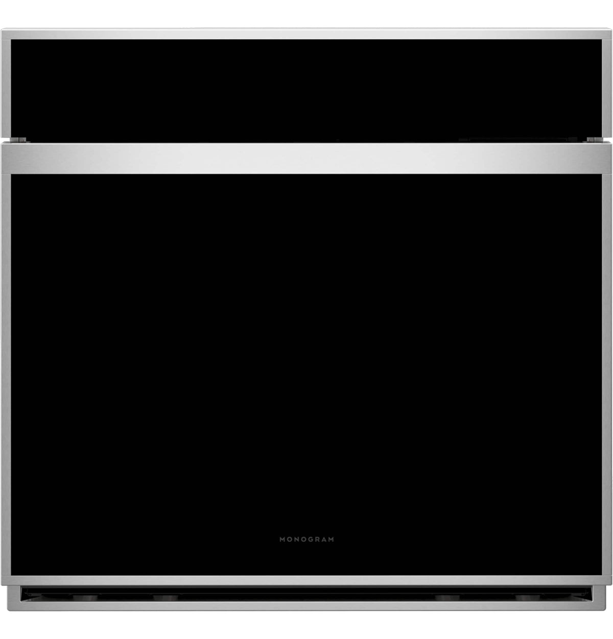 Monogram - Minimalist 30" Smart Built-In Single Electric Convection Wall Oven with No-Preheat Air Fry and In-Oven Camera - Stainless Steel