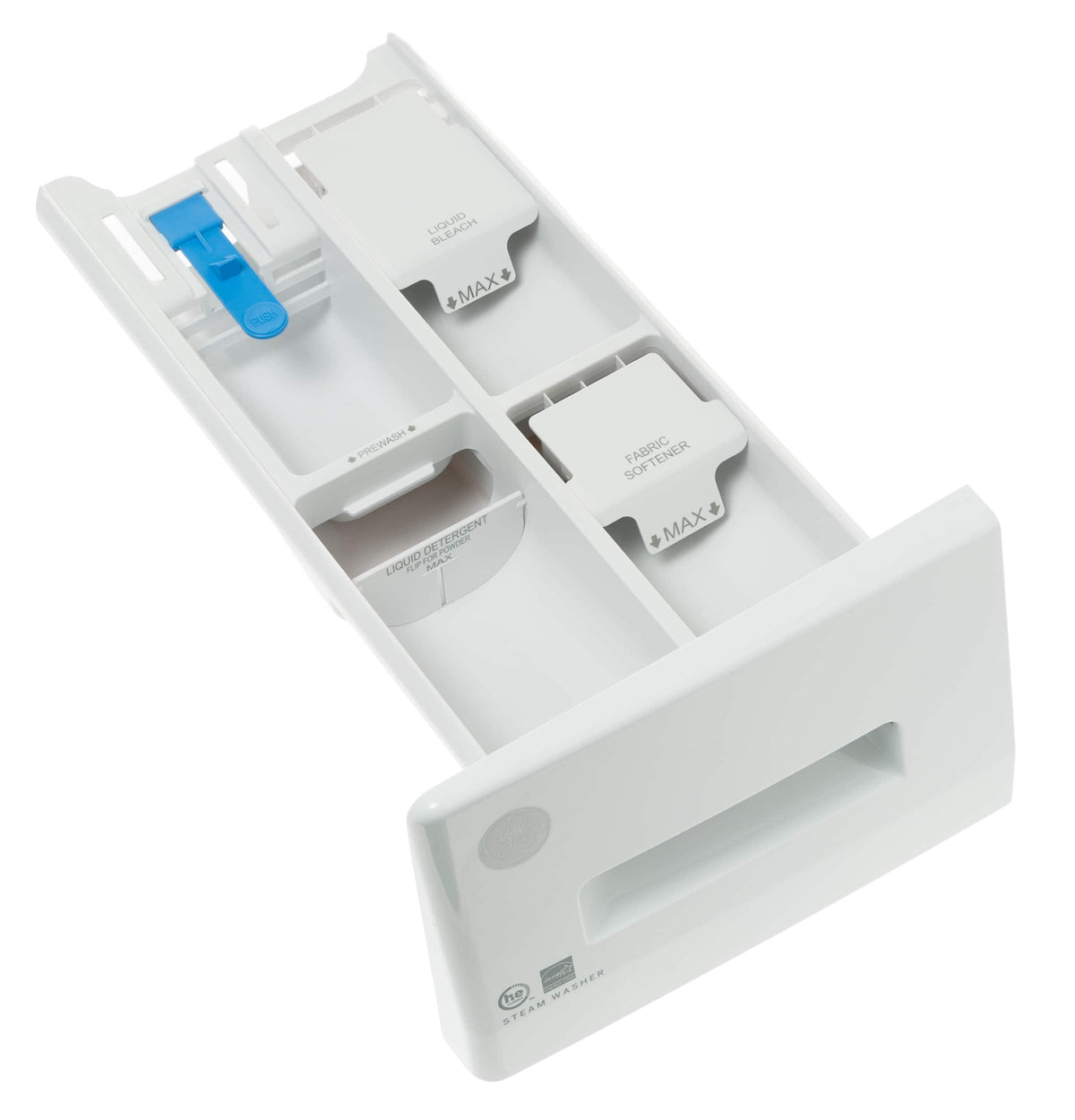 GE - 2.4 Cu. Ft. High Efficiency Stackable Front Load Washer with Steam and Sanitize - White