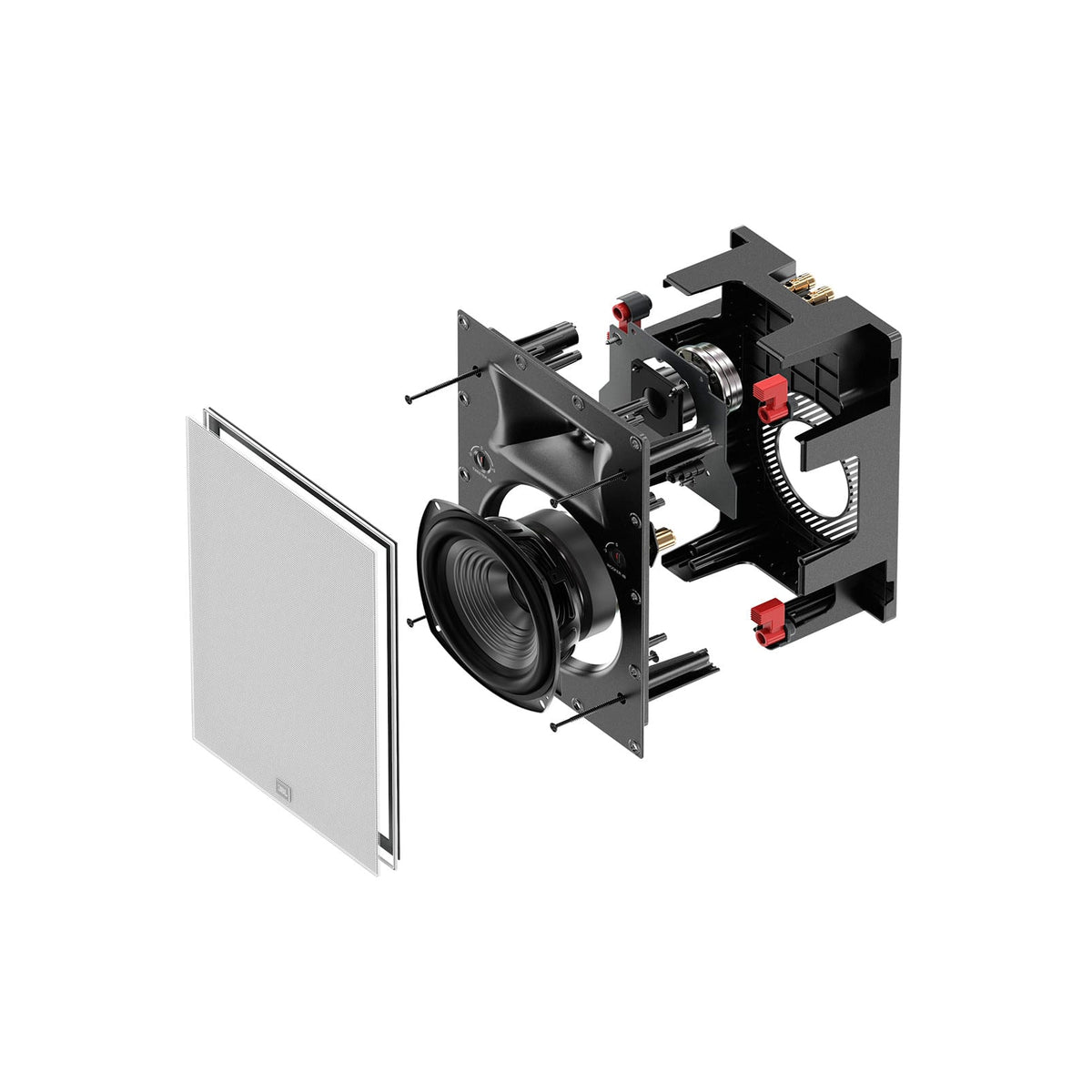 JBL - Studio 6 8" 2-Way In-Wall Speaker with Compression Tweeter - Black