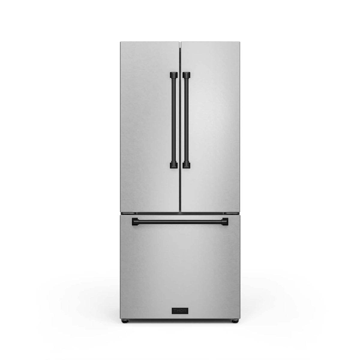 30 in. Wide Gordon Ramsay Series by Thor Kitchen 17.5 Cu. Ft. Counter Depth Refrigerator with Black Hardware - Stainless Steel
