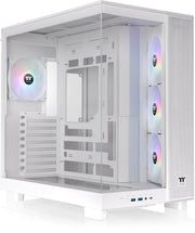 Thermaltake - View 380 XL TG ARGB Dual-Chamber Chassis with Hidden-Connector Motherboard Support ATX Mid Tower PC Case - Snow